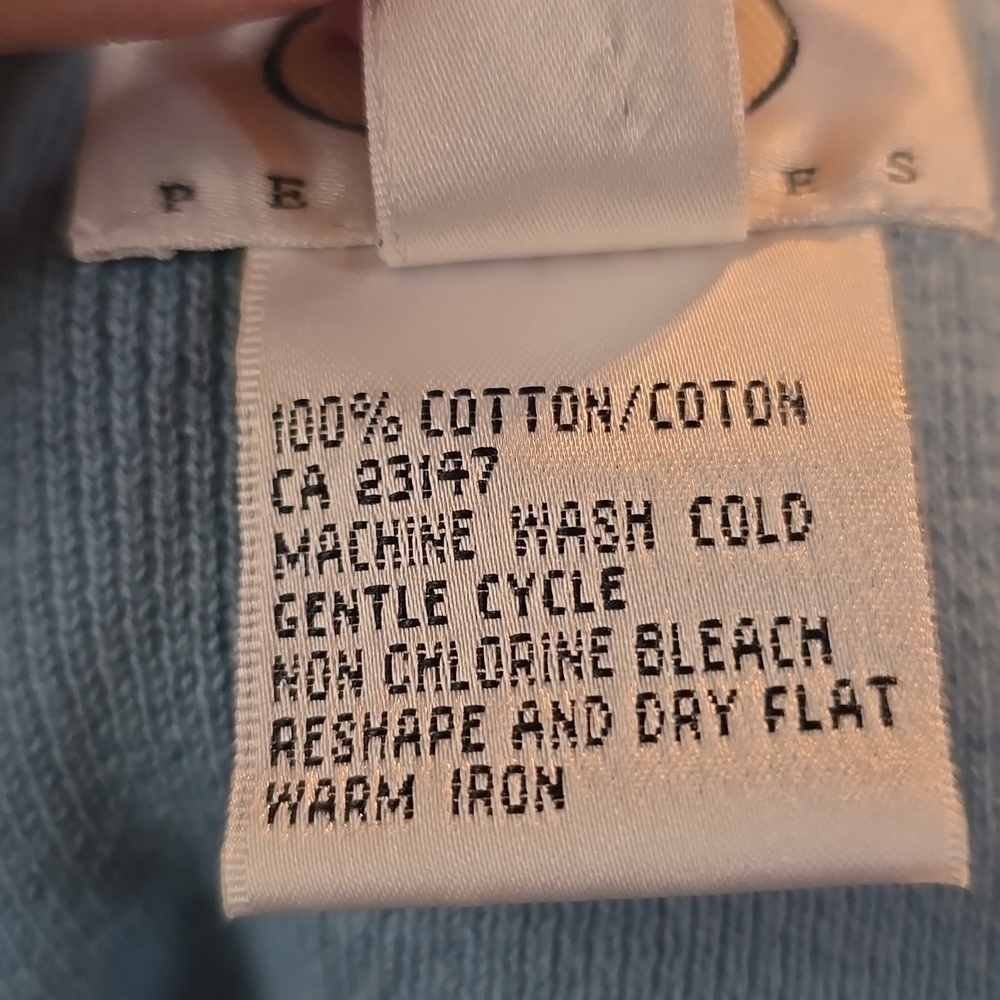 Talbots Petites Long Cardigan and Shirt Baby Blue - Picture 11 of 12